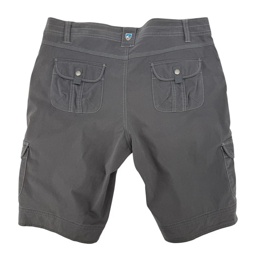Kuhl Gray Cargo Shorts Women 14 Hiking Trail Outdoor Utility Stretch Bermuda 17S